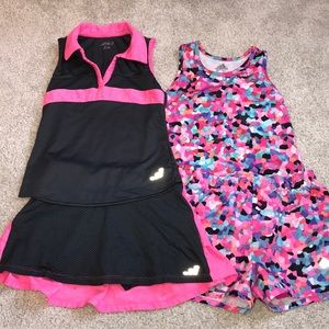 Adidas and BCG athletic skort and short outfits